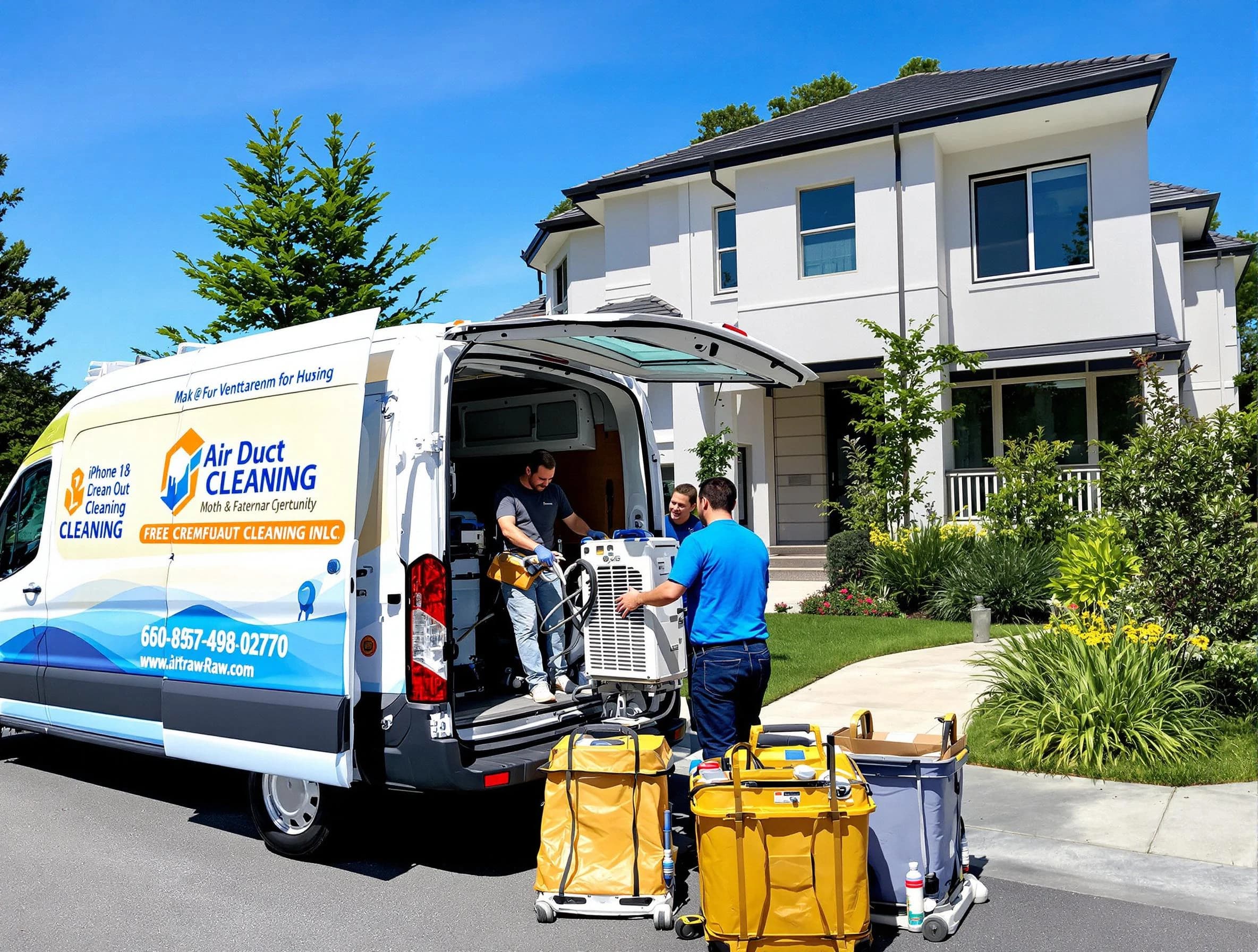 Hingham Air Duct Cleaning technician performing professional air duct cleaning in Hingham