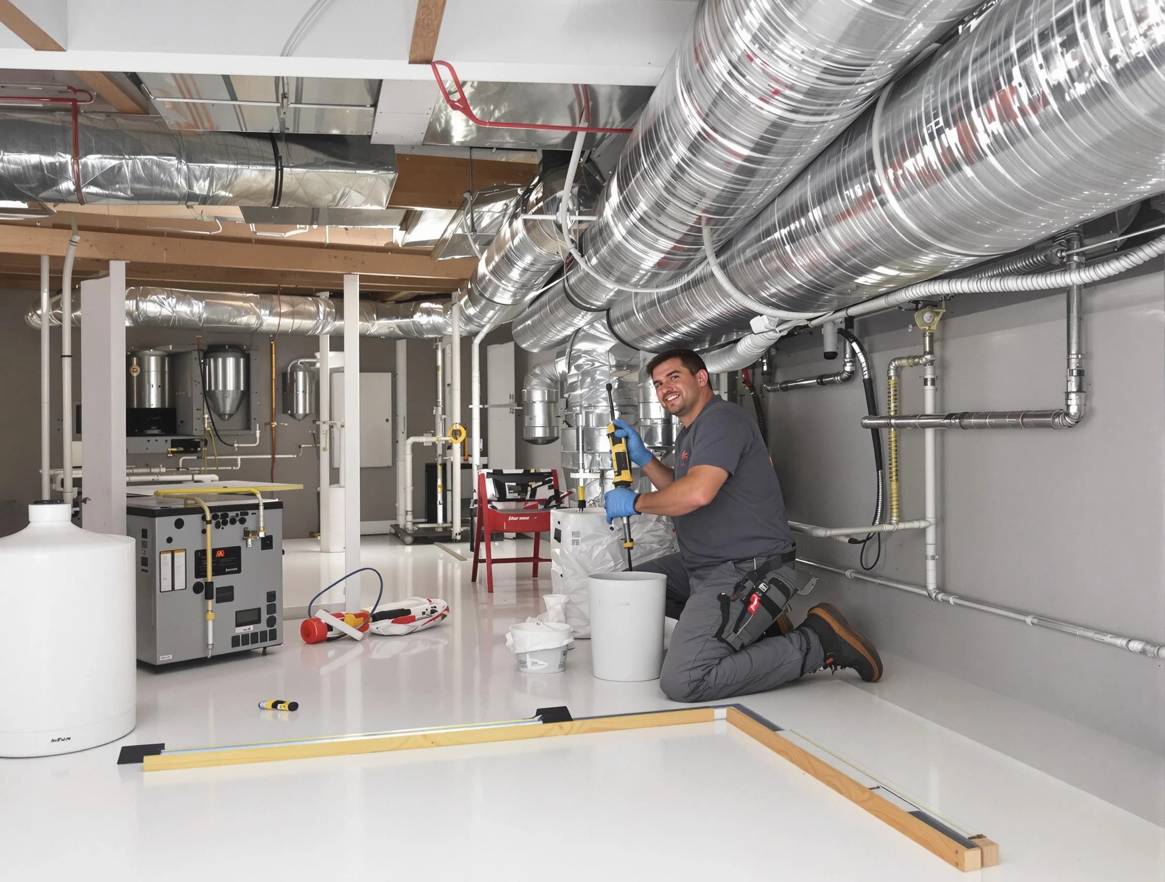 Professional duct sealing service by Hingham Air Duct Cleaning in Hingham