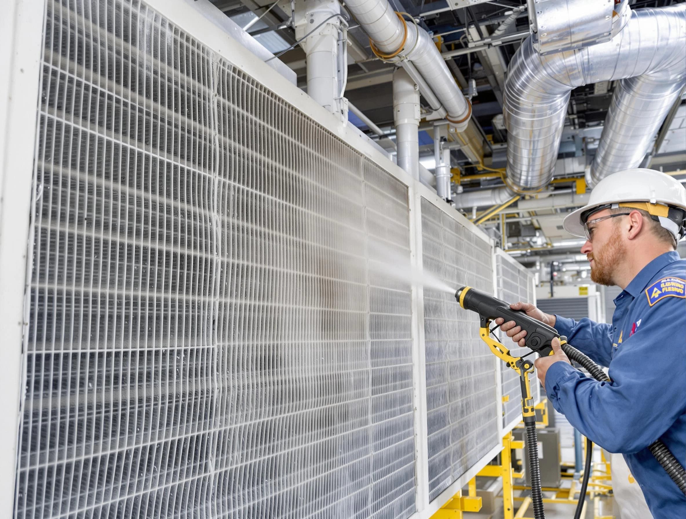 Professional commercial coil cleaning by Hingham Air Duct Cleaning in Hingham