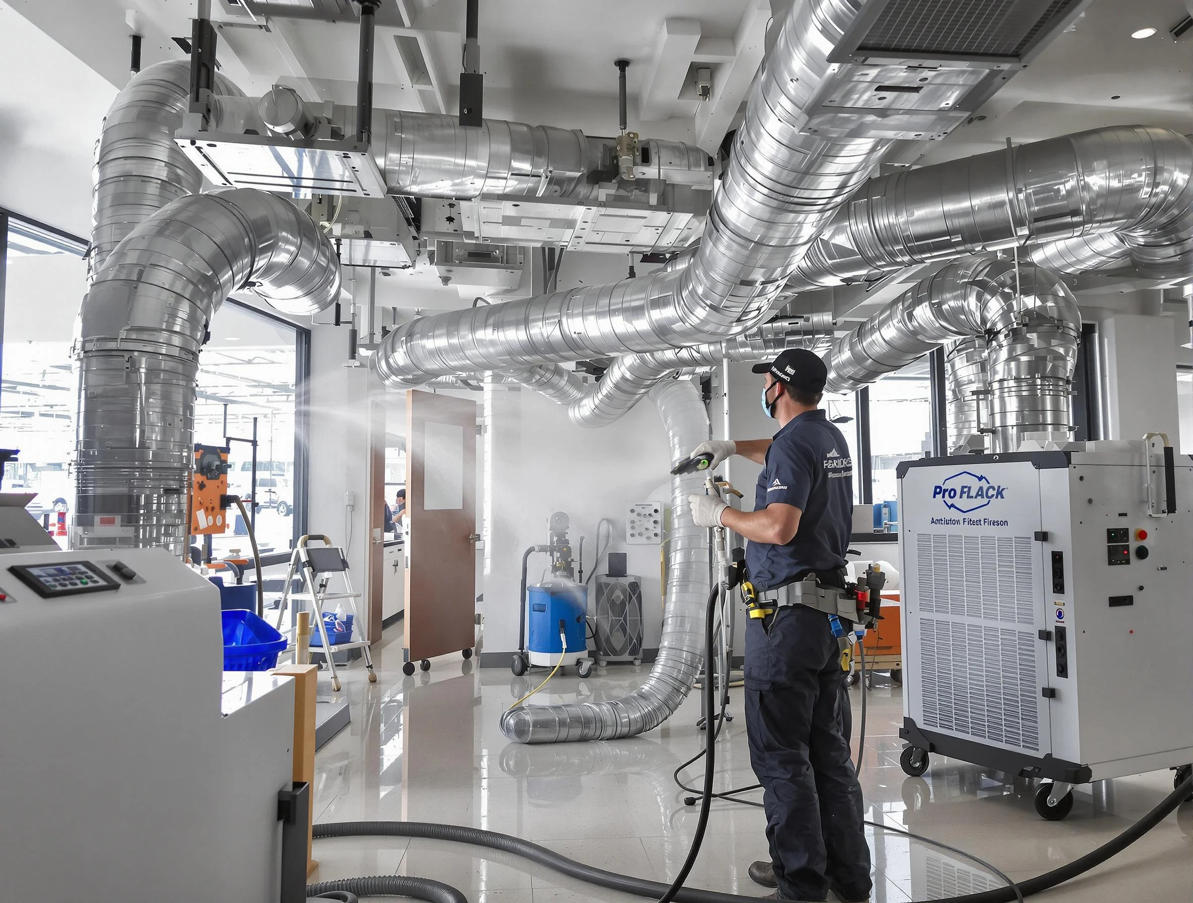 Negative Pressure Air Duct Cleaning in Hingham